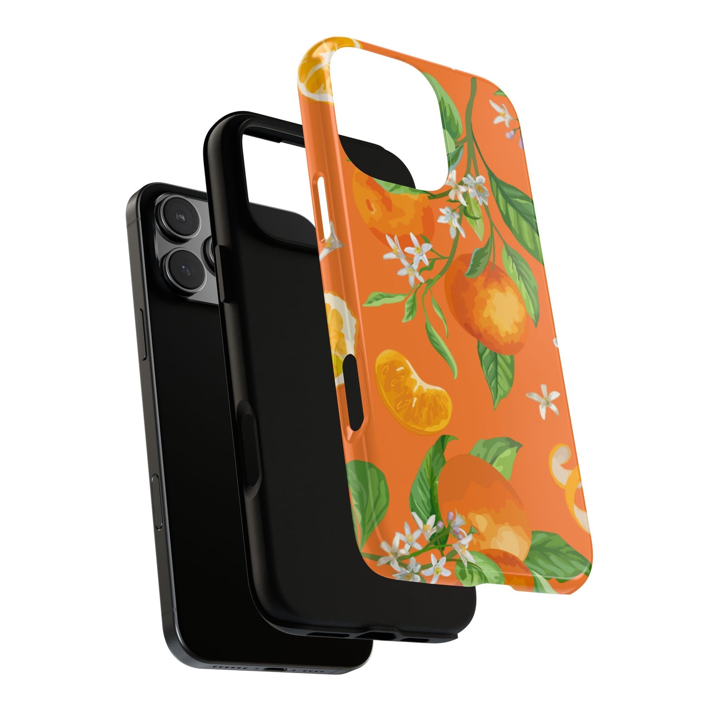 Orange Floral Tough Case.