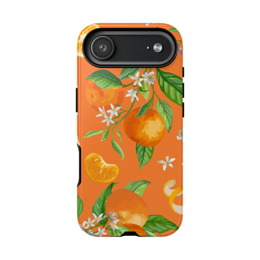 Orange Floral Tough Case.