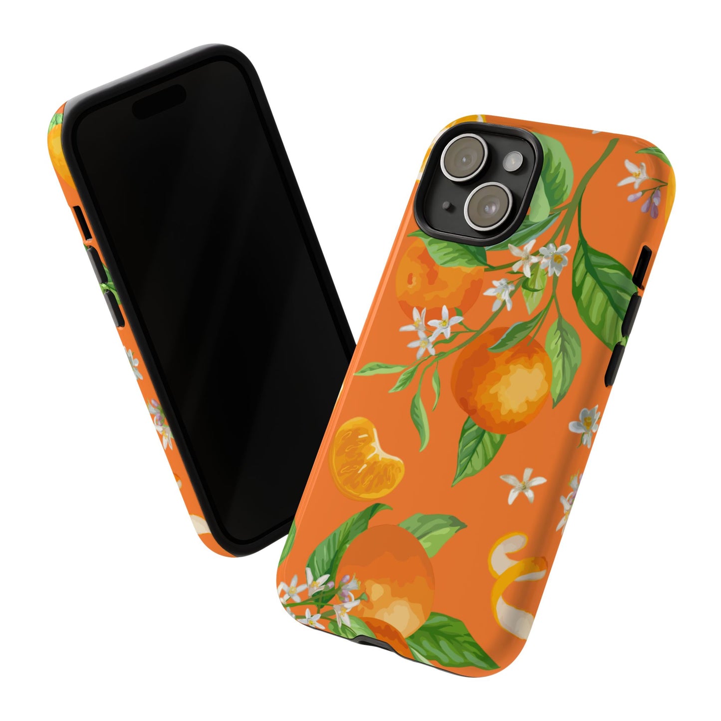 Orange Floral Tough Case.
