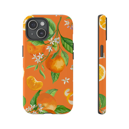 Orange Floral Tough Case.