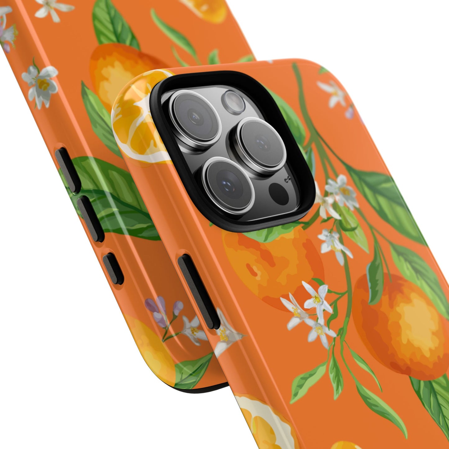Orange Floral Tough Case.